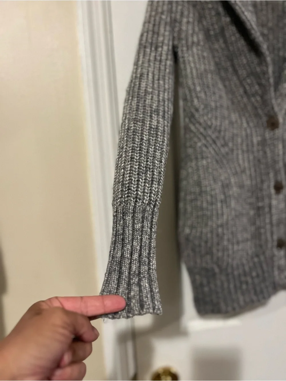 Banana Republic The Grandfather Shawl Collar Cardigan Ribbed Italian Wool UNISEX